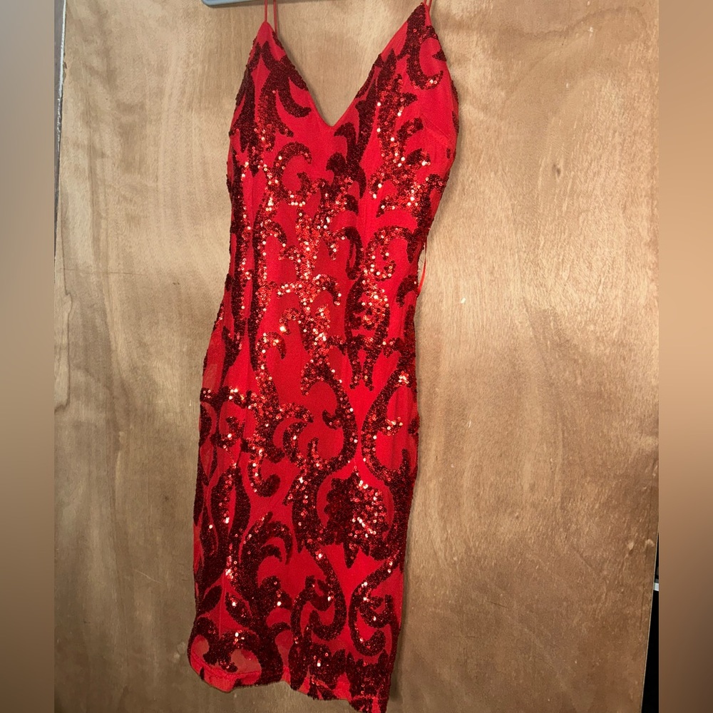 Red sequin cocktail dress from Windsor